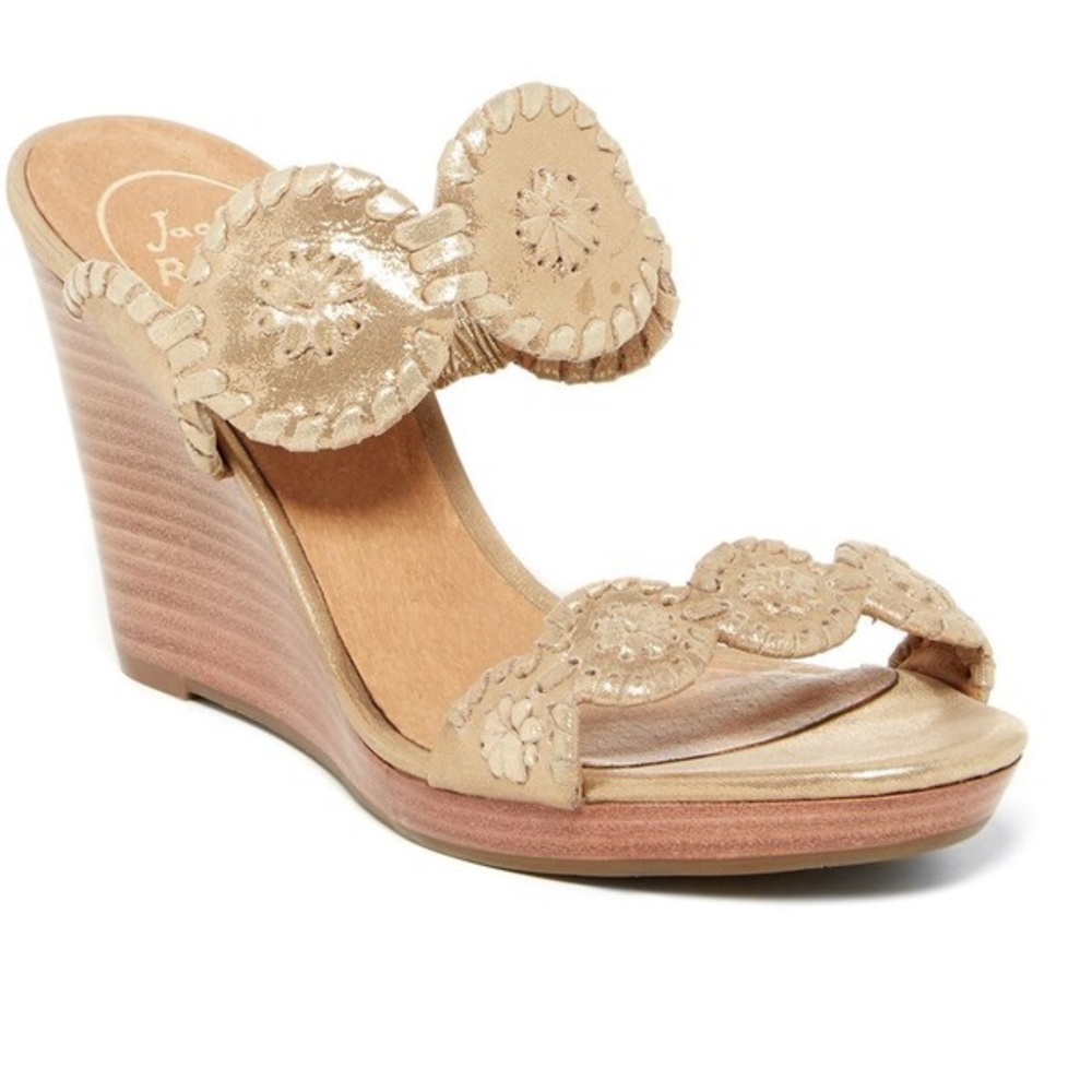 Jack Rogers Gold Luccia Wedge